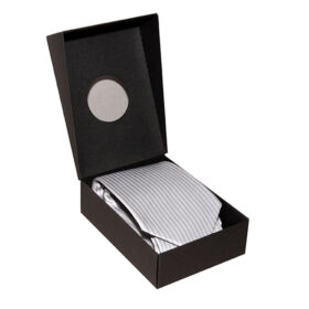 Eleganckie pudełko na krawat z okienkiem