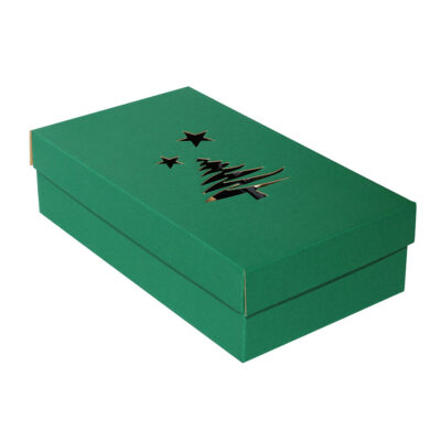 BN01_08 Zielone pudełko z choinką