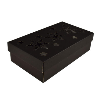 BN04_10 Duże czarne pudełko ozdobne