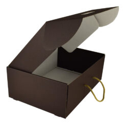 Pudełko walizka z uchwytem brązowa PR21
